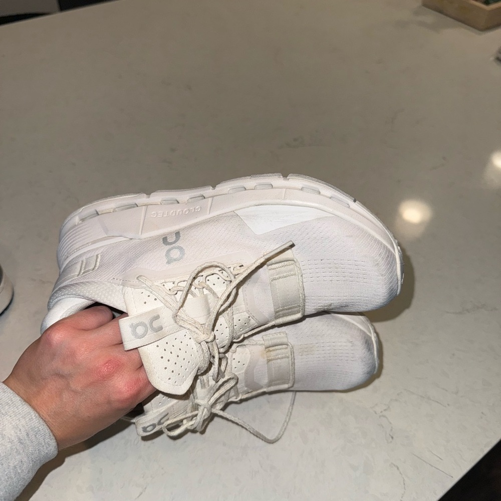 On Running Cream Athletic Shoes